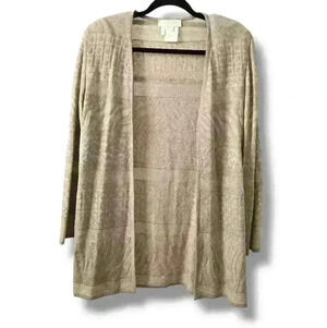 ESCADA by Margaretha Ley Vintage Cardigan with Gold Metallic Thread Size 36 #075
